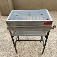 کباب پز استیل ۶۰ سانتی ۹ شعله چدنی