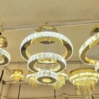 لوستر مدرن دایره|لوستر و چراغ آویز|تبریز, |دیوار