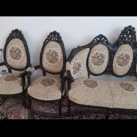 مبل سلطنتی ۹نفره  با میز نهارخوری ۸  با بوفه|مبلمان خانگی و میز عسلی|کرمانشاه, |دیوار
