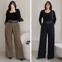 شلوار ریزشی ست زنانه تیشرت شلوار جین شومیز