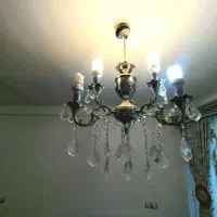 لوستر برنز نقره ایی|لوستر و چراغ آویز|تبریز, |دیوار