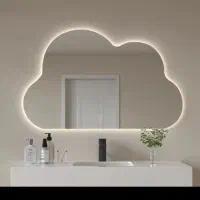 دوتا ایینه بک لایت دکوراتیو