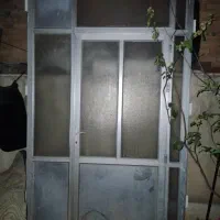 درب بزرگ تمام آلومینیومی قدیمی سنگین سالم و با قفل|مصالح و تجهیزات ساختمان|تهران, شمیراننو|دیوار
