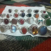 انگشتر نقره کاردست فروش یکجای  وتسبیح شاه مقصود