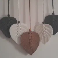 دیوار کوب مکرومه مدل برگ|صنایع دستی و سایر لوازم تزئینی|گرگان, |دیوار