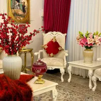 مبلمان و نهار خوری مبل استیل سلطنتی صدفی ( نو