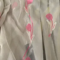 پرده طرح گل لاله فروشی