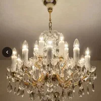 یک جفت لوستر کریستالی اصل