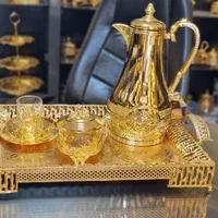 جهیزیه آبطلا چاییخوری سینی و فلاکس سلطنتی اماراتی|صنایع دستی و سایر لوازم تزئینی|مشهد, امام رضا (ع)|دیوار