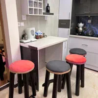 پاف چوبی صندلی اپنی چهار پایه چوبی اپن اوپن بار|صندلی و نیمکت|محمدشهر, محمدشهر|دیوار