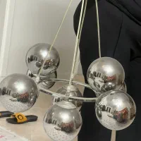 لوستر حباب شیشه ای