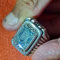 انگشتر خارجی نقره با نگین الماس باسختی۱۰|جواهرات|ارومیه, |دیوار