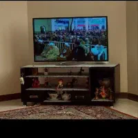 میز ال سی دی تلفیقی از شیشه و هایگلاس|میز تلویزیون|اصفهان, دستگرده|دیوار
