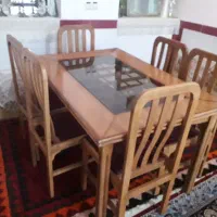 میزوصندلی ۶نفره چوب راش