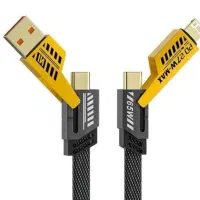 کابل شارژر برزنتی ۴ کاره. سوپر فست شارژ۶۵وات