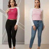 کراپ آستین بلند ( لباس)