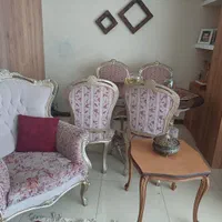 مبلمان ۸ نفره همراه با میز ناهارخوری ۶ نفره|مبلمان خانگی و میز عسلی|اصفهان, کوی گلزار|دیوار