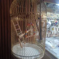 قفس طلایی پایه دار