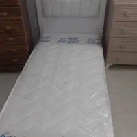تخت ۱ نفره دراور  کمد پاتختی تشک رویال اقساط|تخت و سرویس خواب|آستانه اشرفیه, |دیوار