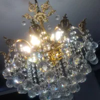 لوستر کریستالی ۱۲ شاخه ۶ شعله