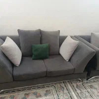 مبل هفت نفره همراه دستک پرده در حد نو|مبلمان خانگی و میز عسلی|شاندیز, |دیوار