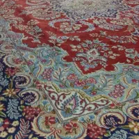 جفت قالی کارکرده کرمان 12متری رج40سالم خابدار|فرش|تبریز, |دیوار