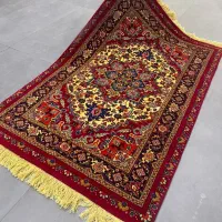 فرش دستباف (بساک) فرش  به این زیبایی ندیدم ابریشم|فرش|مشکین‌دشت, |دیوار