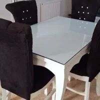 مبل هشت نفره+میز جلو مبلی+میز غذاخوری ۴ نفره|مبلمان خانگی و میز عسلی|آستارا, |دیوار