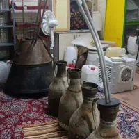 دیگ مسی گلابگیری و پارچ