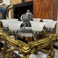 لوستر 8 شعله خاکستری