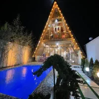 اجاره کلبه سویسی استخر روباز چهارفصل