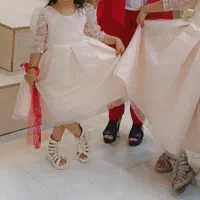 لباس مجلسی دخترانه شیک مزون دوز گل سر و پاپیون|کفش و لباس بچه|قم, شهرک مهدیه|دیوار