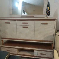 آینه کنسول الیف کرم بلوط زرکالا