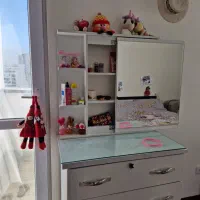 تخت ۱۴۰ و دراور  و آینه|تخت و سرویس خواب|تهران, کوهک|دیوار