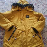 کاپشن دو عدد پافر کت لی کت مشکی شال وکلاه