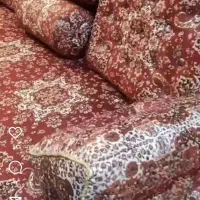 ست شاه نشین (پشتی ترمه) مدل  پر کار قرمز سنتی