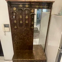 جالباسی پتینه آویز جاکفشی چوبی کمد آینه دکور آنتیک