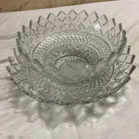 کاسه و بشقاب امریکایی قدیمی بلور