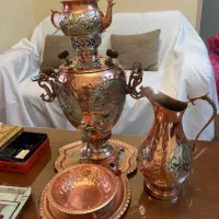 سماور زغالی با ست کامل|کلکسیون اشیاء عتیقه|تهران, دستغیب|دیوار