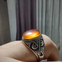 انگشتر عقیق پرتقالی آتیشی