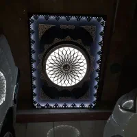 قاب لوستر سقفی معرق کاری زیبا بارنگ متفاوت