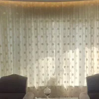 پرده هال بزرگ در حد نو با آستر