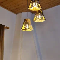 ۳ عدد لوستر چوبی