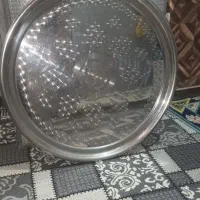 دوعدد سینی استیل سایز بزرگ و اینه ای