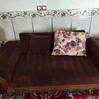 مبل چوبی وراحتی هفت نفره محکم|مبلمان خانگی و میز عسلی|تاکستان, |دیوار