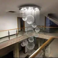 لوستر الماس. کریستالی بلند دوبلکسی کره. AC light|لوستر و چراغ آویز|تهران, سنگلج (شاپور)|دیوار
