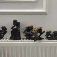 4عدد مجسمه سرخپوست چوبی|مجسمه، تندیس، ماکت|ورامین, ورامین|دیوار