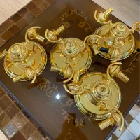 4 عدد لوستر سه شعله سقفی آب طلا کاری|لوستر و چراغ آویز|اهواز, کیانپارس |دیوار