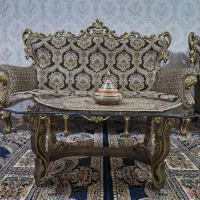 مبل ۹ نفره همراه با یک میز و دو تا میز عسلی|مبلمان خانگی و میز عسلی|برخوار, |دیوار