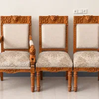 ست مبلمان چوبی و میز چوبی مدل فرح سلطنتی|مبلمان خانگی و میز عسلی|کرج, عظیمیه|دیوار